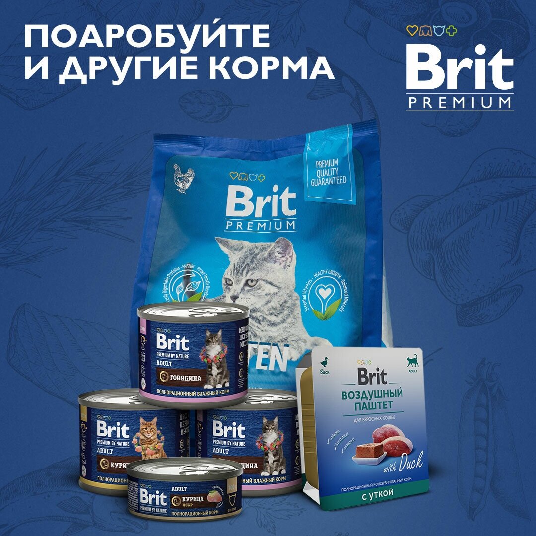 BRIT PREMIUM, Пауч для котят, Кролик в желе, 85г - фотография № 11