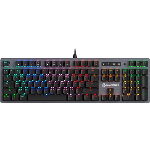 Клавиатура A4Tech Bloody B760 механическая серый USB for gamer LED B760 GREY BLACK SWITCH 536300₽