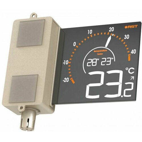 Цифровой электронный оконный термометр с дисплеем RST RST01091 шампань/прозрачный термометр оконный цифровой rst 01077