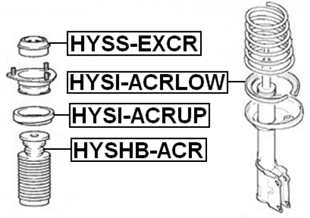 Опора заднего амортизатора Febest HYSS-EXCR