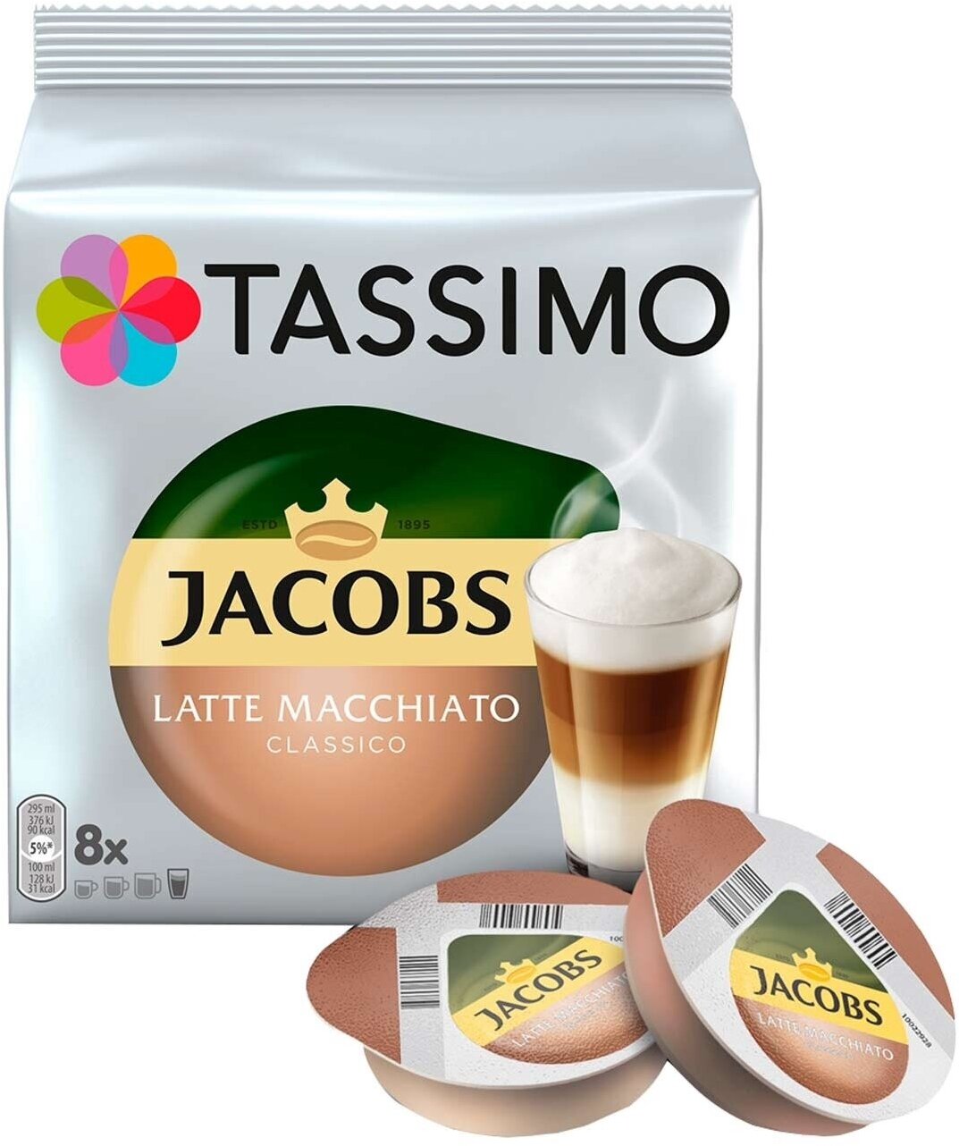 Кофе в капсулах Tassimo Latte Macchiato 8 порций ,1 уп.