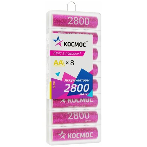 Аккумулятор R6 NI-MH 2800мА. ч 8b (уп.8шт) космос KOCR6NIMH2800mAh8B