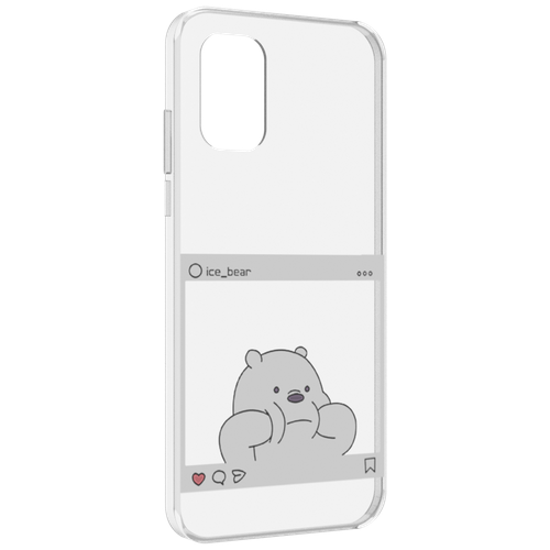 Чехол MyPads ледяной-медведь для Nokia G21 задняя-панель-накладка-бампер