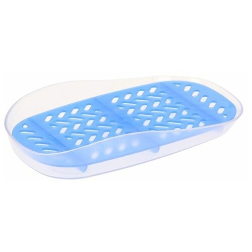 фото Подставка для моющего средства и губок тео, цвет синий mikimarket