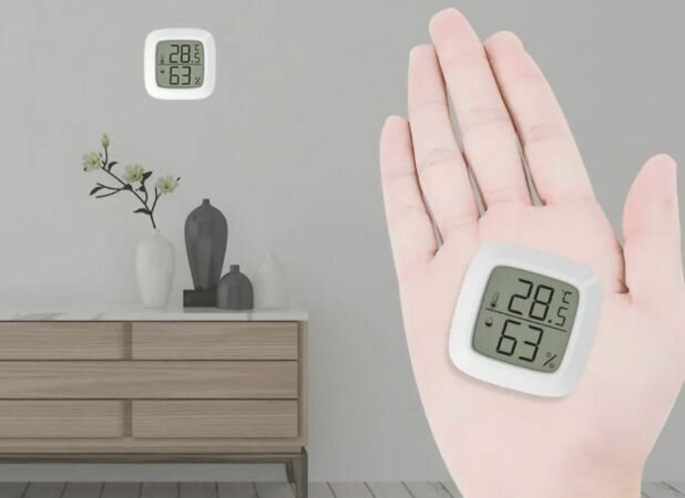 Метеостанция Whale Wake-up Temperature And Humidity Meter JXTH01 (белый) - фотография № 5