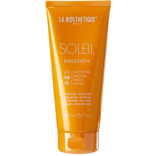 La Biosthetique La Biosthetique Methode Soleil водостойкое солнцезащитное молочко SPF 15, 200 мл