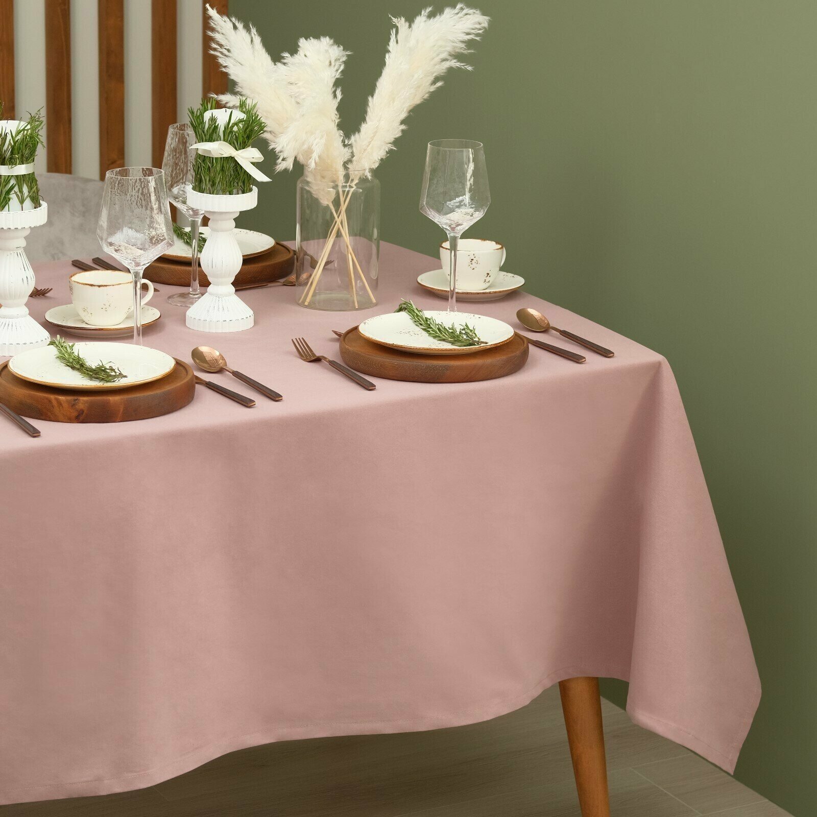 Скатерть Этель Kitchen 150х180 см цвет сиреневый 100% хлопок саржа 220 г/м2