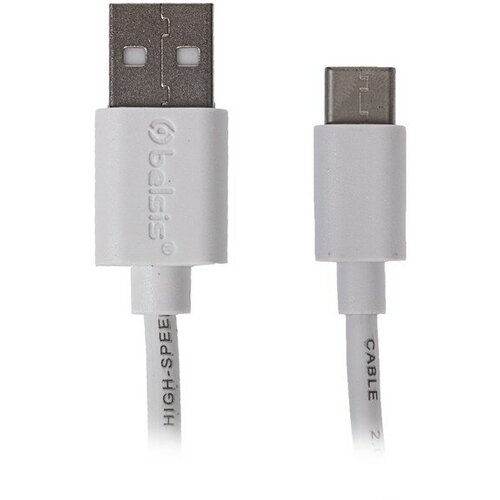 Belsis Кабель Belsis BS3216, Type-C - USB, 2 А, 1 м, быстрая зарядка, передача данных, белый кабель belsis usb lighting 1 8 а 1 м белый 4294467