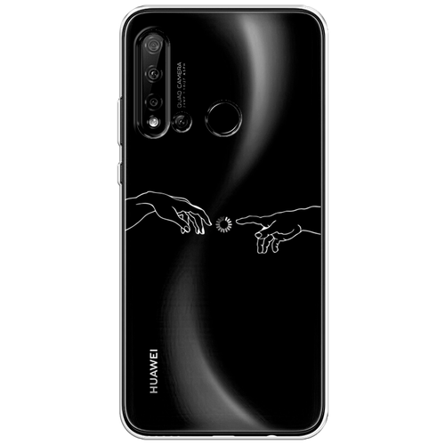 Силиконовый чехол на Huawei Nova 5i / Хуавей Нова 5i Загрузка творения, прозрачный силиконовый чехол на huawei nova 5i хуавей нова 5i девушка в черном купальнике прозрачный