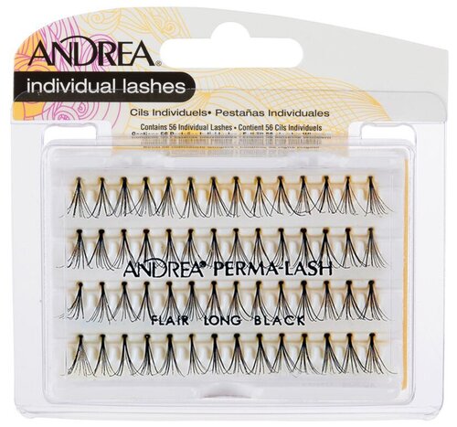 Andrea Пучки ресниц длинные Mod Perma Lash Flair Long, черный, 56 шт.