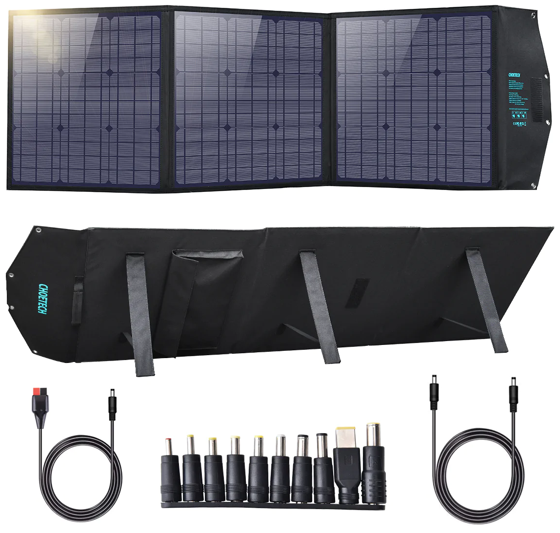 Портативная складная солнечная батарея - панель Choetech 120 Вт solar power (SC008) - фотография № 1