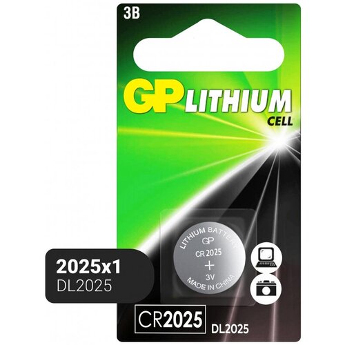 Батарейка GP CR2025, 3V, литий, бл/1шт батарейка gp таблетка cr2450