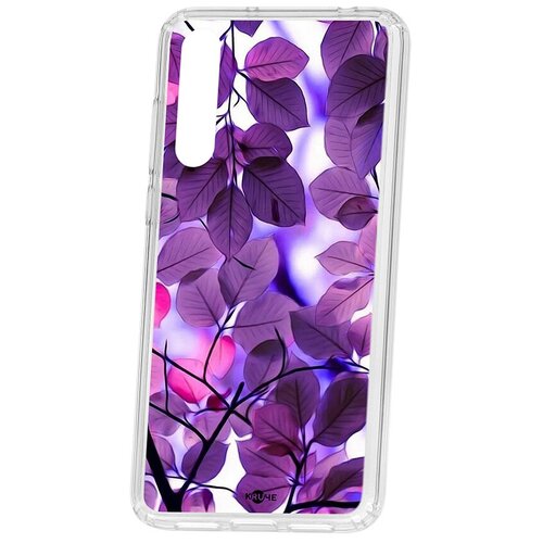 фото Чехол на huawei p20 pro (plus) kruche print purple leaves кruче