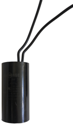 Пусковой конденсатор CBB60 2 мкФ+/-5% 450 цилиндрический, в пластиковом корпусе с гибким кабельным выводом SHENGE