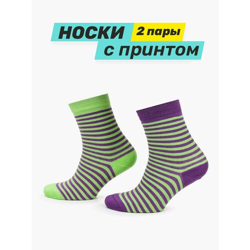 фото Носки big bang socks, 2 пары, размер 35-39, фиолетовый