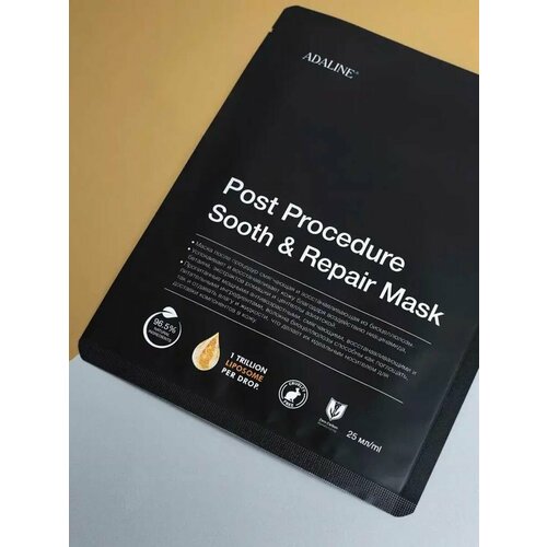 Премиальная Маска из биоцеллюлозы Adaline: Маска после процедур смягчающая и восстанавливающая - 1 шт