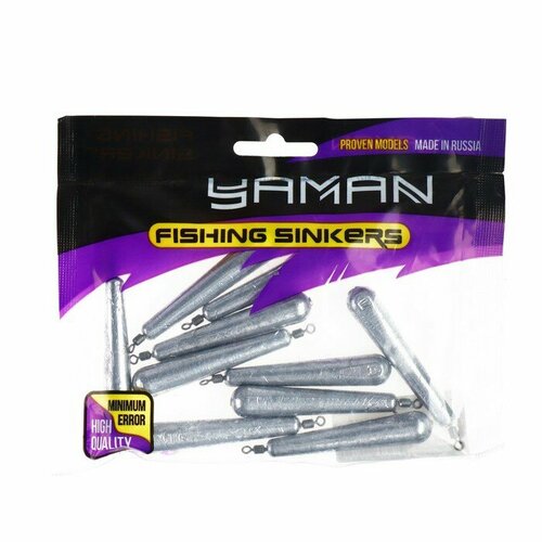 фото Груз оливка вытянутая с вертлюгом "яман", 40 г, 10 шт. yaman