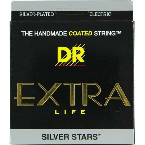 Струны для электрогитары DR Extra Life Silver Stars SIE-10 10-46