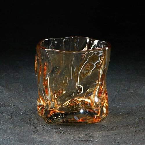 Magistro Стакан стеклянный Magistro IceBar. Gold, 250 мл, 8,5×8 см, цвет золотой