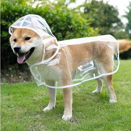 Плащ для собак непромокаемый. Размер 8XL. Обхват груди 71-82 см. Дождевик для собаки крупных пород, акиты, добермана.