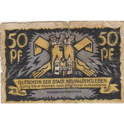 Германия (Веймарская Республика) Нойхальденслебен 50 пфеннигов 1922 г.