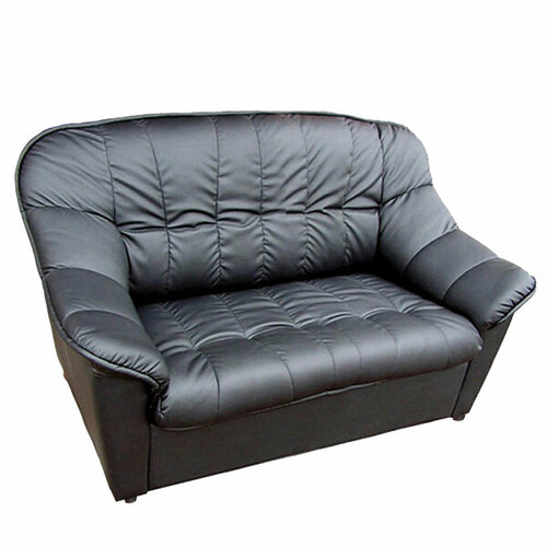 Диван Меб-фф Диван двухместный V-200 люкс черный 141/85/82