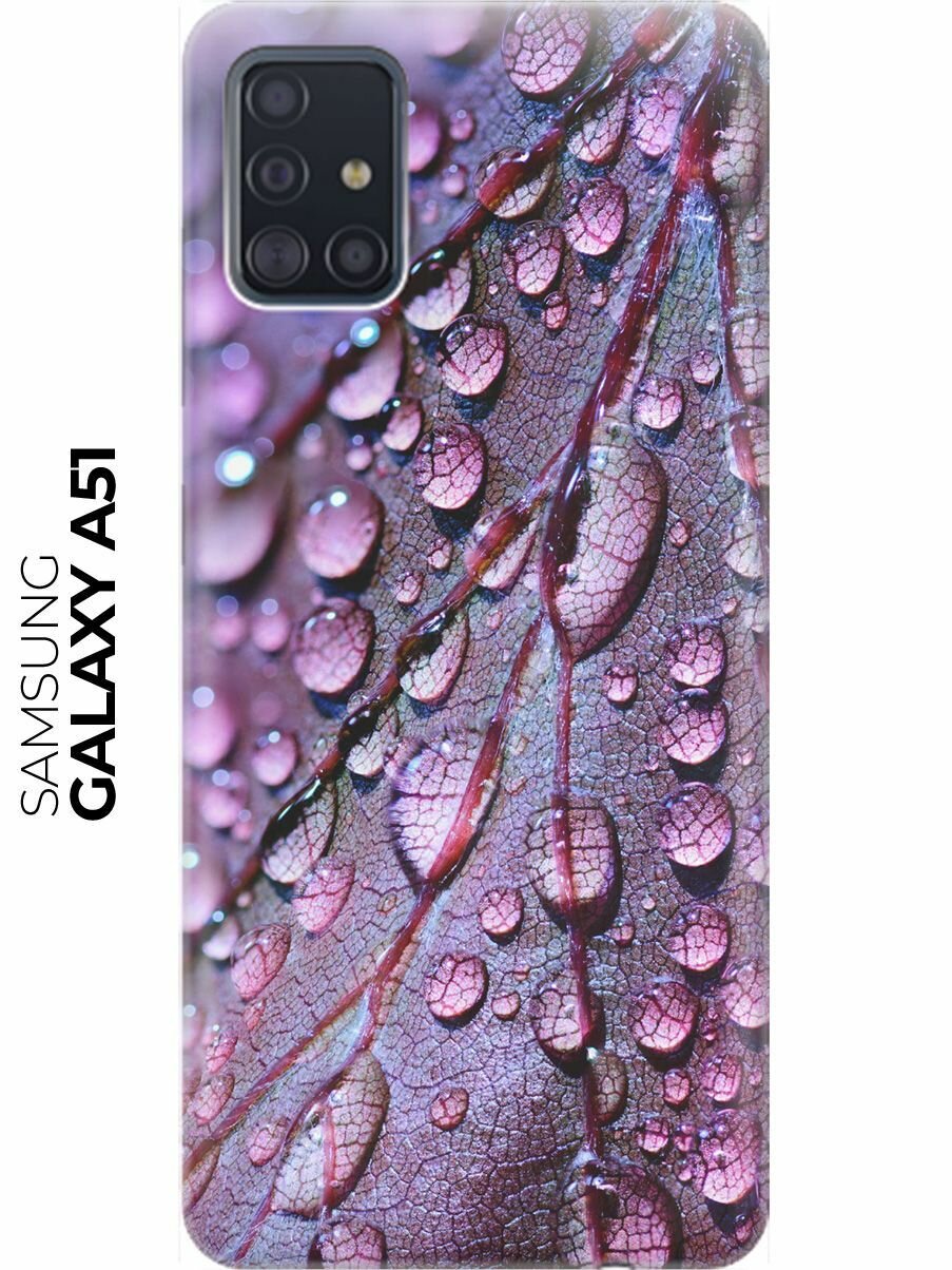 RE: PA Накладка Transparent для Samsung Galaxy A51 с принтом "Лист в каплях"