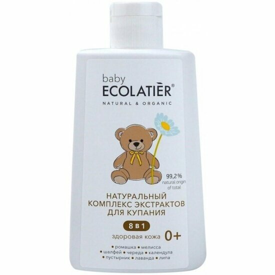 Натуральный комплекс экстрактов для купания детей 8в1 Ecolatier baby Здоровая кожа 0 250 мл
