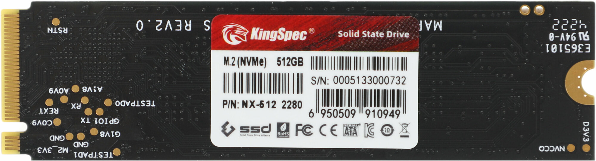 Твердотельный накопитель Kingspec 512Gb PCI-E 3.0 NX-512 - фото №9