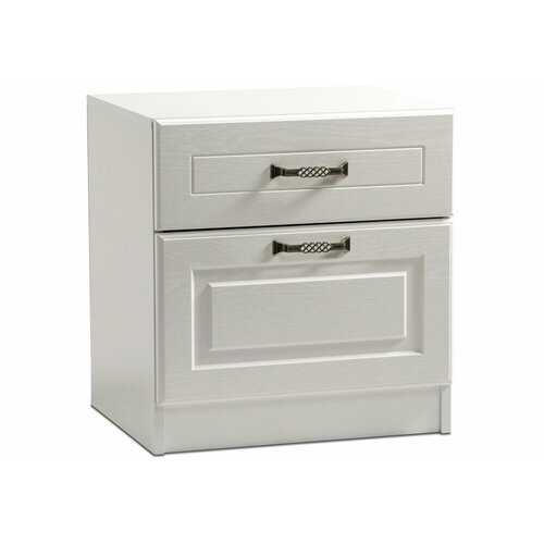 Тумба прикроватная KAPIOVI RUVOL, белый корпус, светло-бежевый фасад
