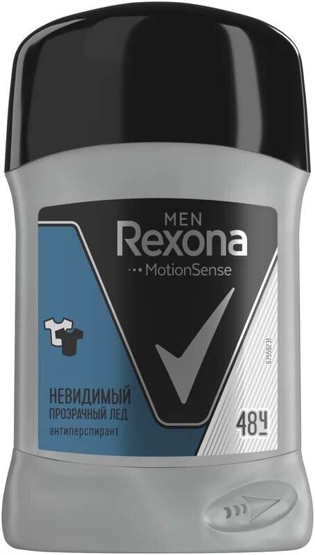 Rexona Антиперспирант стик Men Motionsense Невидимый Прозрачный лед, 50 мл