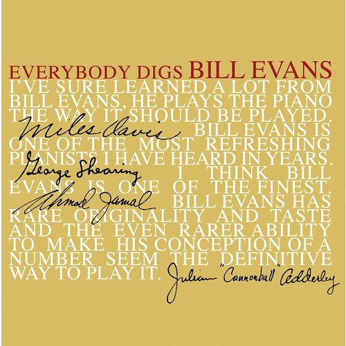 evans bill hall jim виниловая пластинка evans bill hall jim undercurrent Виниловая пластинка Bill Evans. Everybody Digs Bill Evans (LP)