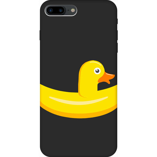 Силиконовый чехол на Apple iPhone 8 Plus / 7 Plus / Эпл Айфон 7 Плюс / 8 Плюс с рисунком Duck Swim Ring Soft Touch черный силиконовый чехол на apple iphone 14 plus эпл айфон 14 плюс с рисунком duck swim ring