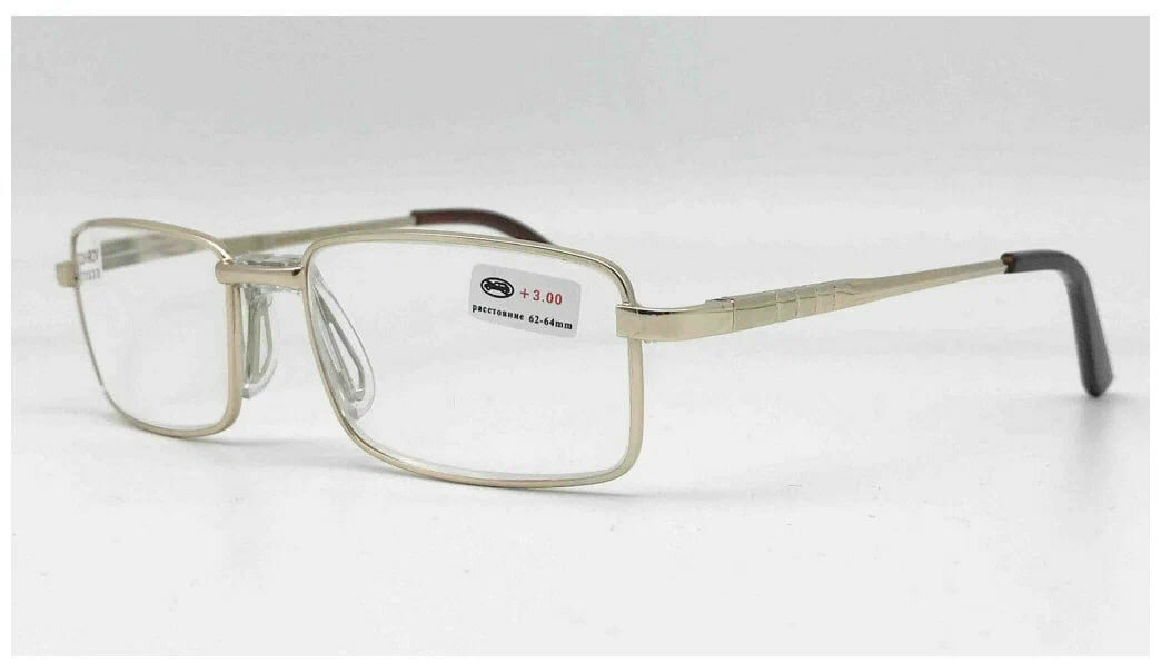 Готовые очки для зрения с золотыми флекс-дужками +075