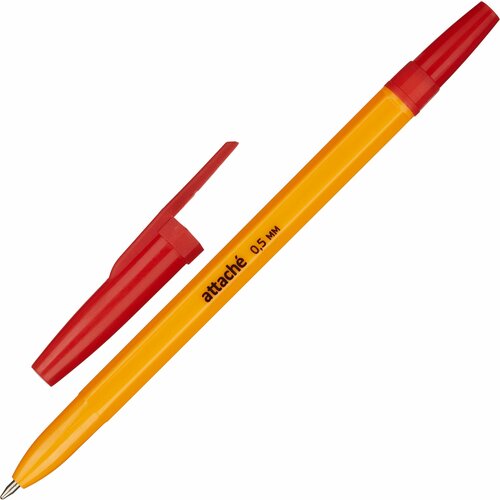 Attache Ручка шариковая Economy 0,5 (1113839/1113840/1113500), 1113840, красный цвет чернил, 1 шт.