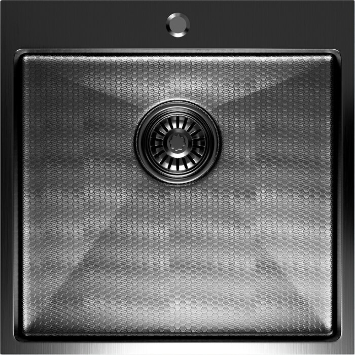 Мойка кухонная Mixline Pro 50х50 (3,0) с сифоном, черный графит НАНО - фото №7