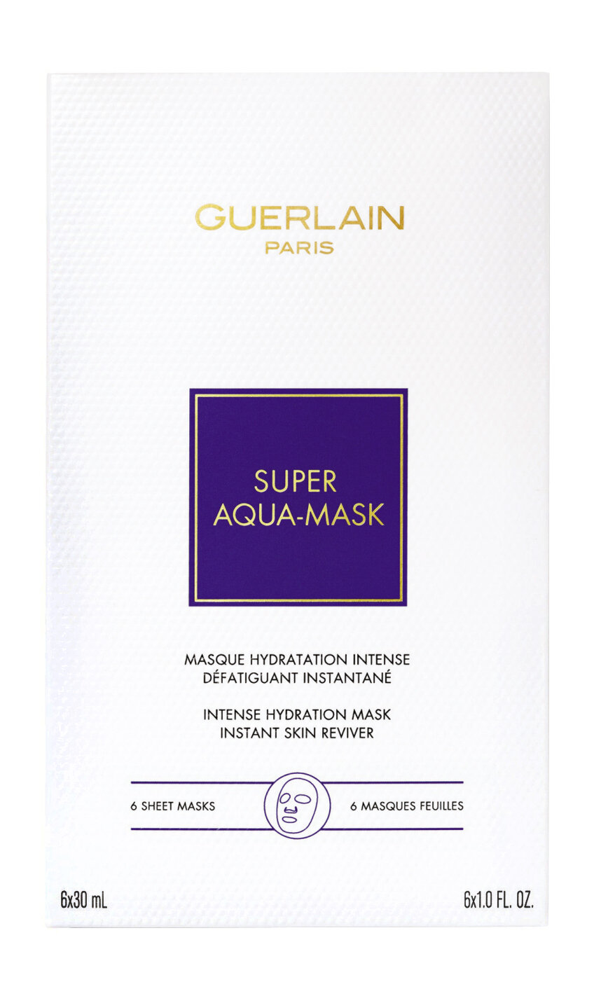 Набор из 6 увлажняющих тканевых масок для лица Guerlain Super Aqua Mask Intense Hydration Mask Instant Skin Reviver