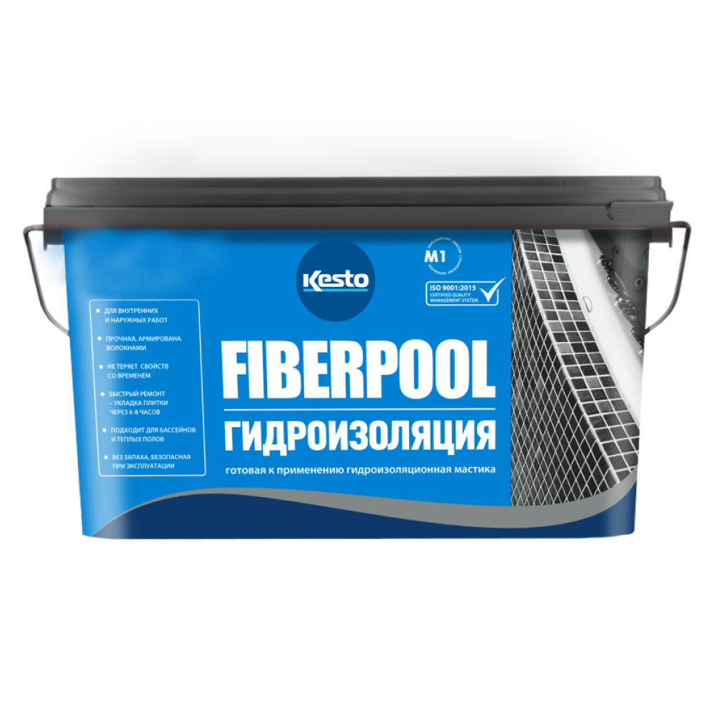 Мастика гидроизоляционная Kesto Fiberpool (14кг)