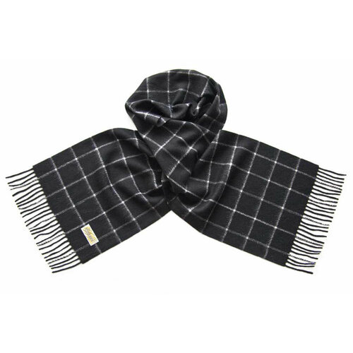 Шарф Tranini,180х30 см, универсальный, белый, черный шарф tranini 180х30 см универсальный бежевый