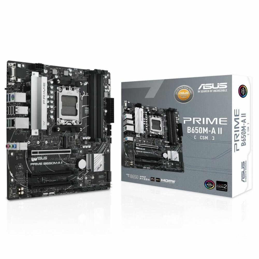 Материнская плата ASUS PRIME B650M-A II-CSM /AM5, B650, USB 3.2 GEN 2, AURA, MB