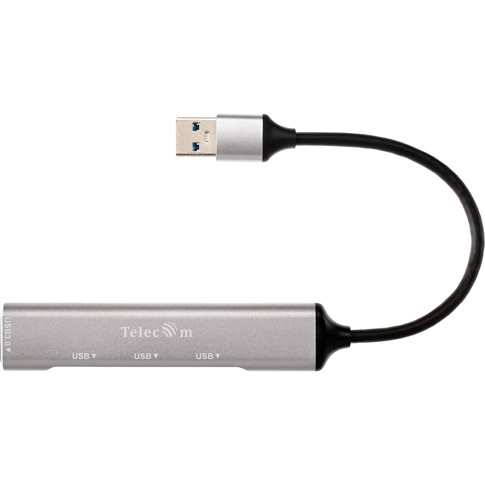 Переходник USB 3.0 -->USB3.0+3 USB2.0, Aluminum Shell, 0.2м Telecom <TA308U> VCOM Мультифункциональный хаб Telecom USB 3.0 M/USB 3.0 F/3 x USB 2.0 F (TA308U) - фото №14