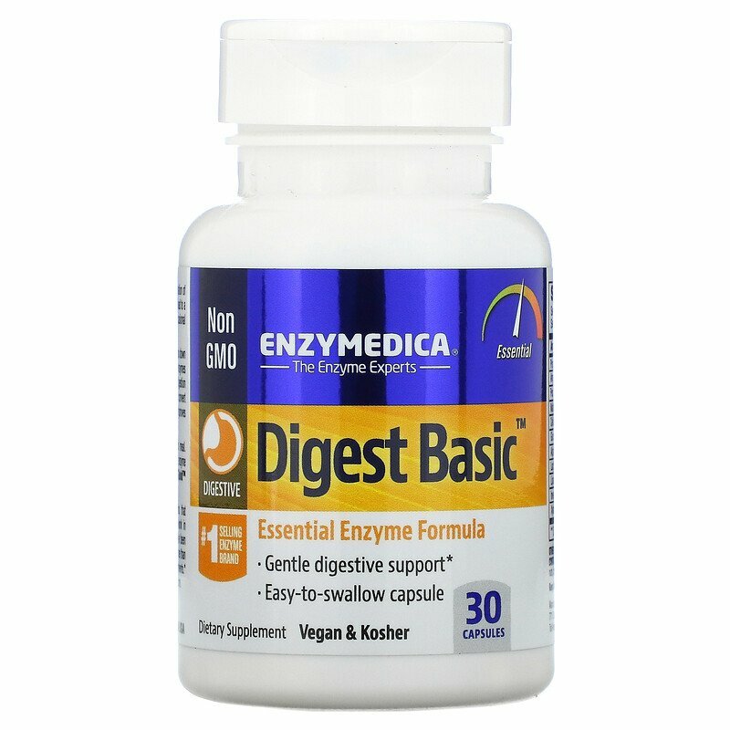 Enzymedica Digest Basic Essential Enzyme Formula (состав с основными ферментами) 30 капсул (Enzymedica)