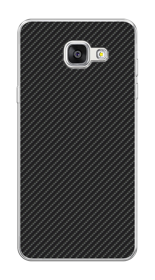 Силиконовый чехол на Samsung Galaxy A5 2016 / Самсунг Галакси A5 2016 "Черный карбон"