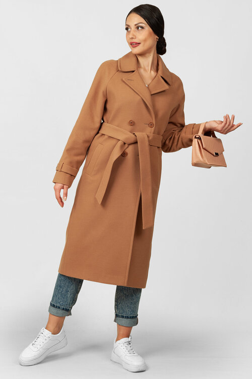 Пальто  MARGO, размер 44-46, бежевый, коричневый