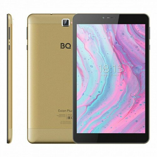 Планшет BQ-8077L Exion Plus, 8", IPS, 1280x800, 1.6 ГГц, 3+32 Гб, 2+8 МП золотистый