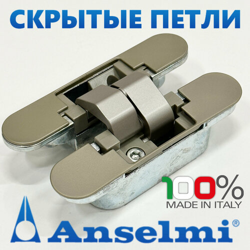 Скрытые петли Anselmi AN 150 3D (521) цвет - матовый никель