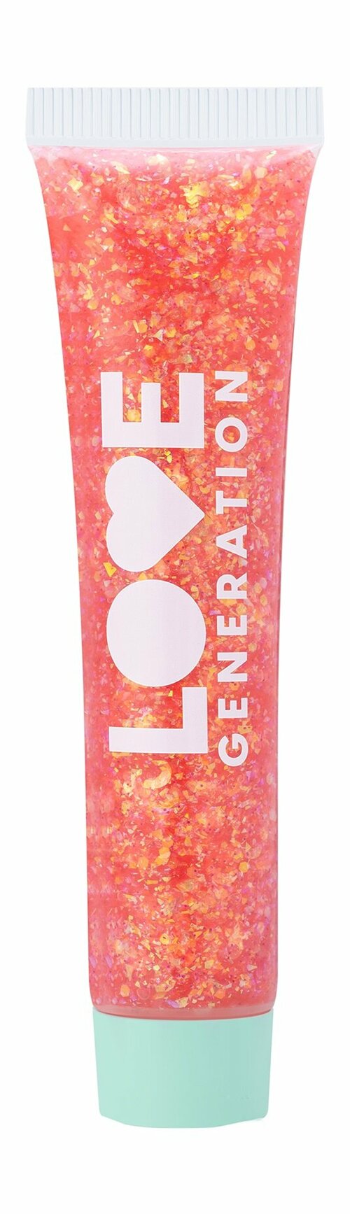 LOVE GENERATION Глиттер-гель для лица We love glitter, 15 мл, 06 Оранжево-розовый