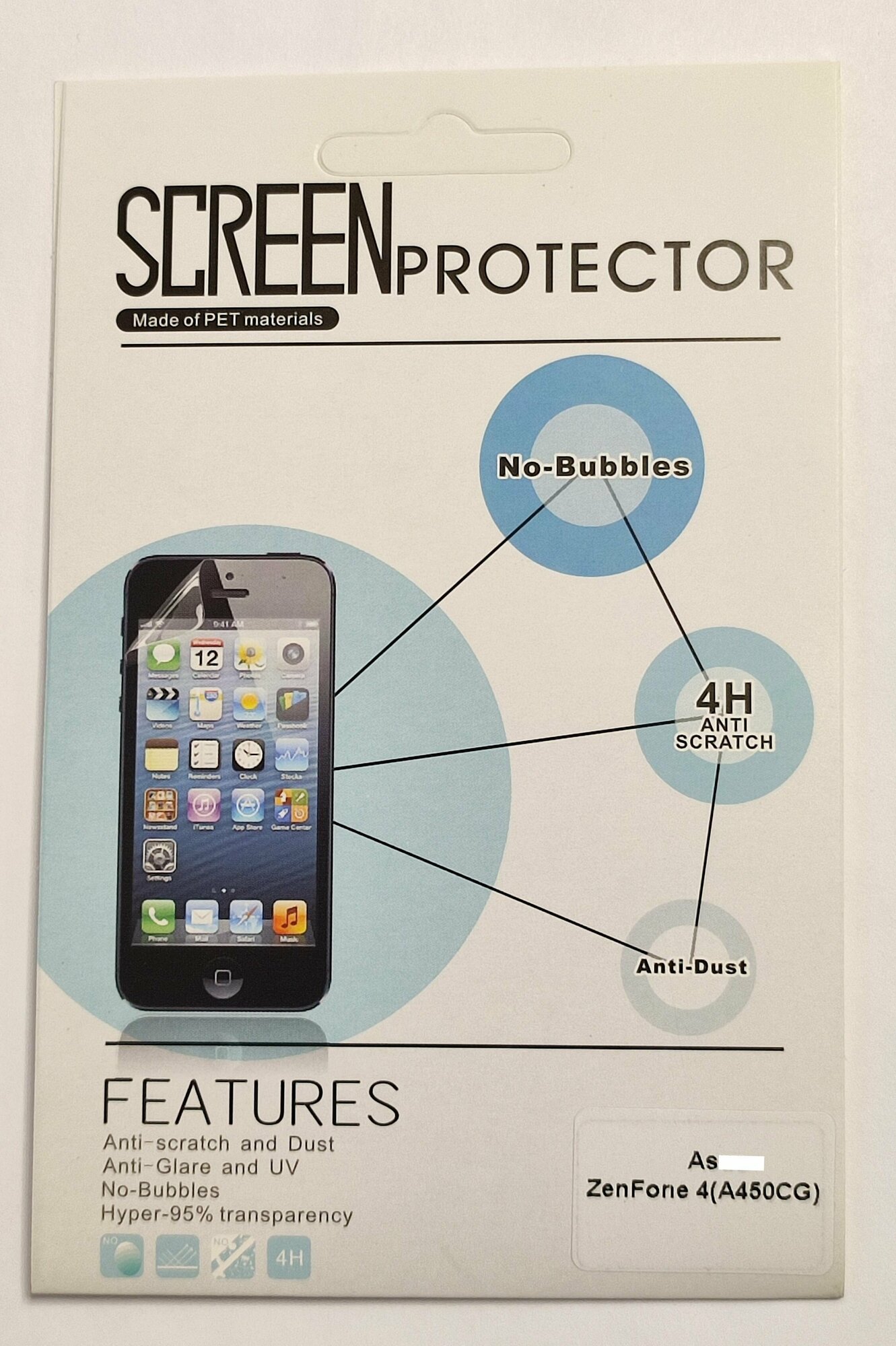 Защитная плёнка для телефона Asus zenfone 4 a450cg прозрачная