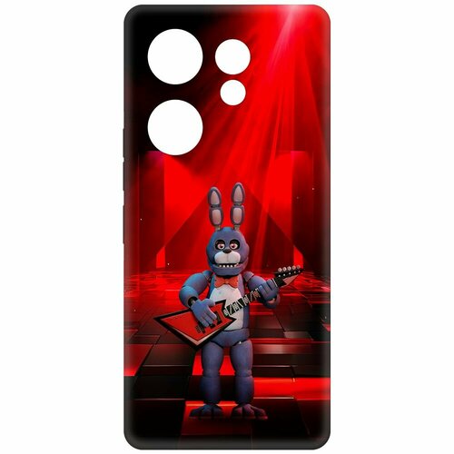 Чехол-накладка Krutoff Soft Case фнаф (FNAF) - Бонни с гитарой для TECNO Camon 20 Premier черный чехол накладка krutoff soft case фнаф fnaf бонни с гитарой для tecno spark 8c черный