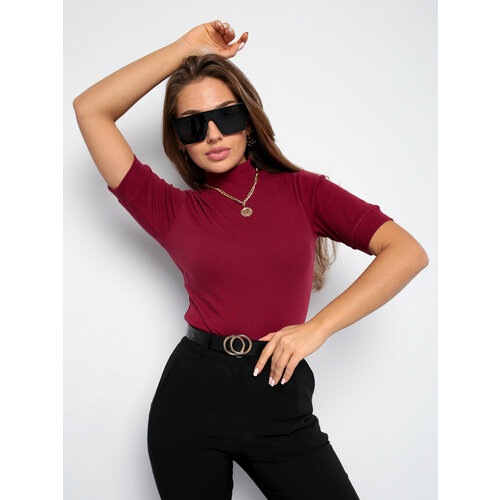 фото Футболка софия 37, размер 48, бордовый